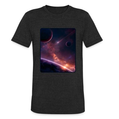 Cosmic Sunset Nebula Space Art - Unisex Tri-Blend T-Shirt