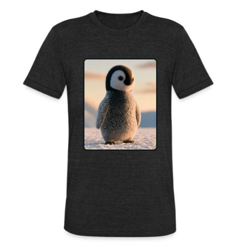 Cute Penguin Chick Sunrise Design - Unisex Tri-Blend T-Shirt