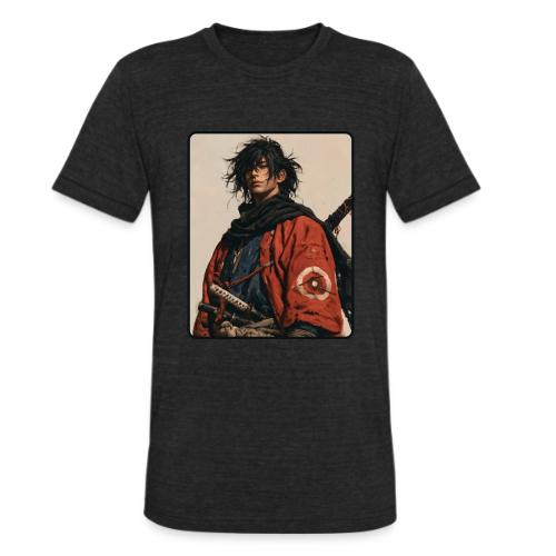 Young Samurai Warrior Portrait - Unisex Tri-Blend T-Shirt
