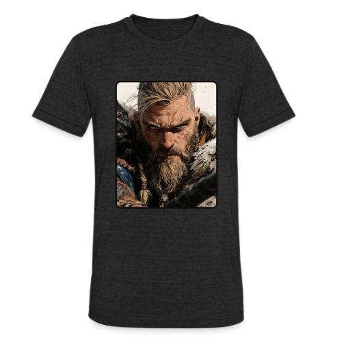 Fierce Viking Warrior Portrait - Unisex Tri-Blend T-Shirt