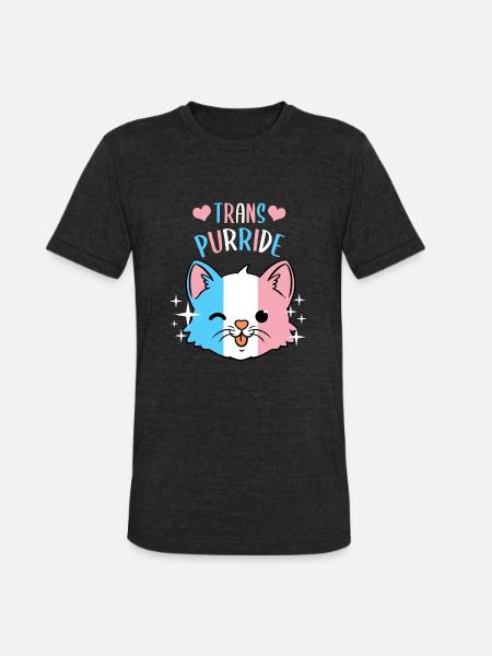 Trans Purride Trans Pride - Unisex Tri-Blend T-Shirt - heather black