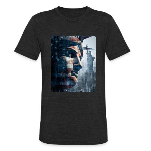 USA: Liberty in Three Visions - Unisex Tri-Blend T-Shirt