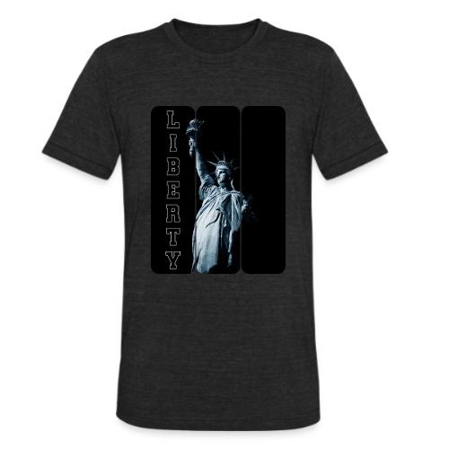 USA: Vertical Liberty - Unisex Tri-Blend T-Shirt
