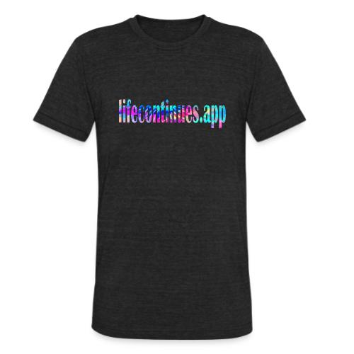 Lifecontinues.app1 - Unisex Tri-Blend T-Shirt