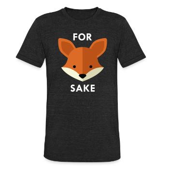 Oh! For Fox Sake - Unisex Tri-Blend T-Shirt - heather black - Front - Brady (186cm)