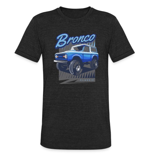 BRONCO BLUE CLASSIC TRUCK - Unisex Tri-Blend T-Shirt