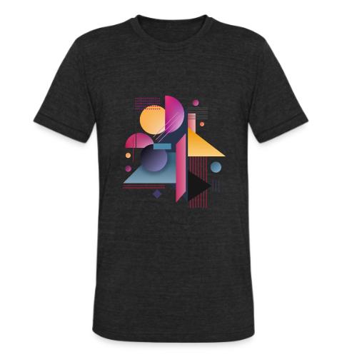Color Pulse Geometry - Unisex Tri-Blend T-Shirt