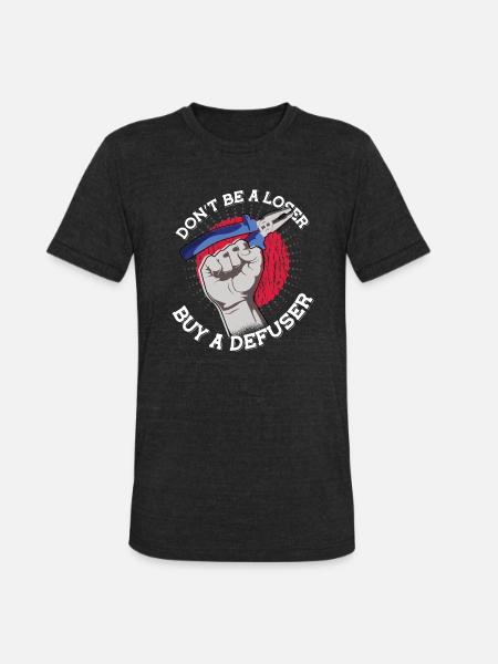 Buy A Defuser - Unisex Tri-Blend T-Shirt - heather black