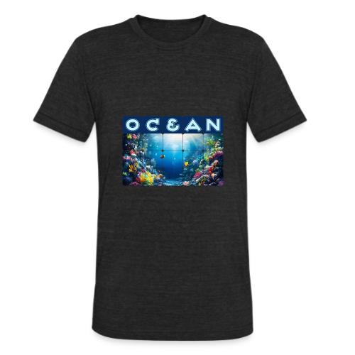 Ocean: Neon Reef Glow - Unisex Tri-Blend T-Shirt