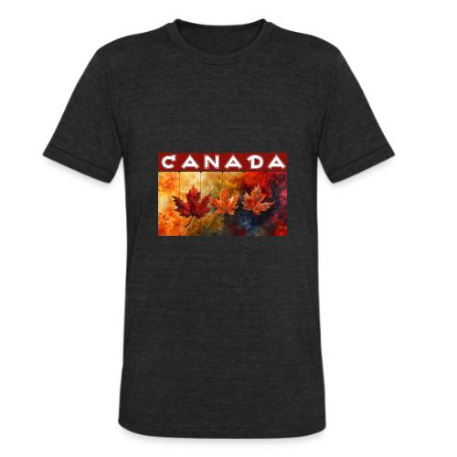 Painted Canada Leaves - Unisex Tri-Blend T-Shirt