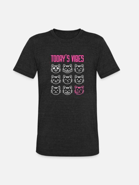 Today's Vibe: Meh - Unisex Tri-Blend T-Shirt - heather black