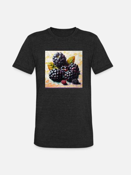 Big or berries? - Unisex Tri-Blend T-Shirt - heather black