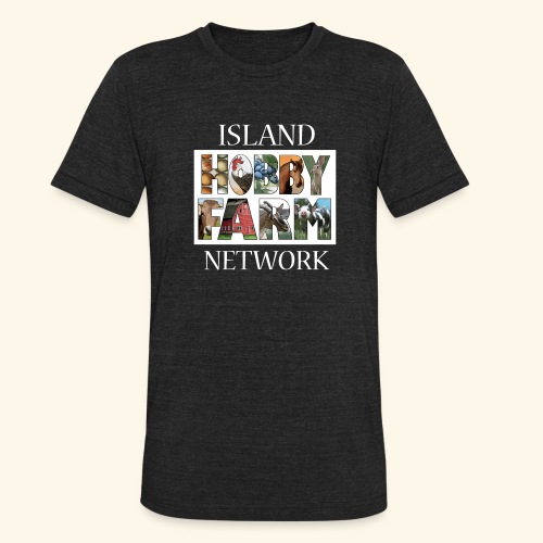 Island Hobby Farm White Logo - Unisex Tri-Blend T-Shirt