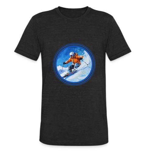 Skiing: On the Edge - Unisex Tri-Blend T-Shirt