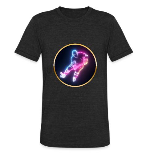 Hockey: Neon Ice Striker - Unisex Tri-Blend T-Shirt