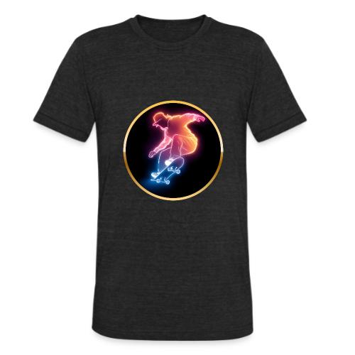 Skateboarding: Golden Trick Rider - Unisex Tri-Blend T-Shirt