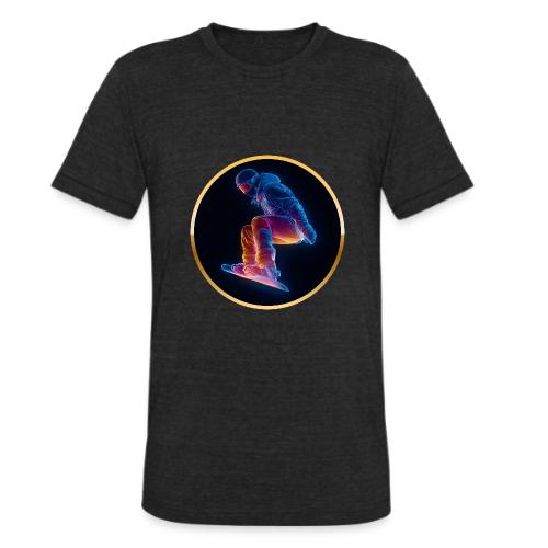 Snowboarding: Arctic Neon Leap - Unisex Tri-Blend T-Shirt