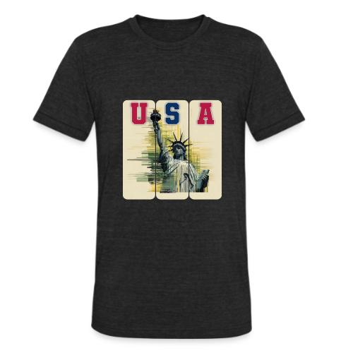 Art illustration of the Statue of Liberty - Unisex Tri-Blend T-Shirt