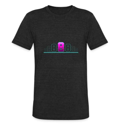 Number 8 in Magenta: Varsity Font - Unisex Tri-Blend T-Shirt