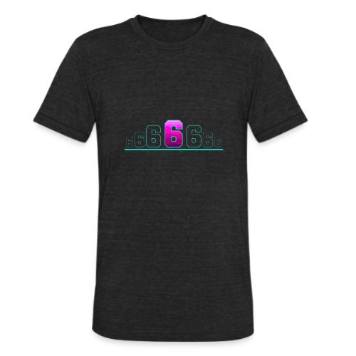 Number 6 in Magenta: Varsity Font - Unisex Tri-Blend T-Shirt