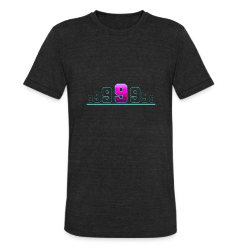 Number 9 in Magenta: Varsity Font - Unisex Tri-Blend T-Shirt