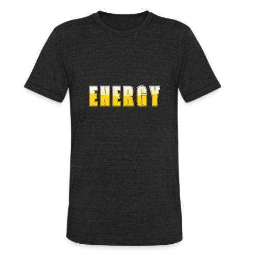 ENERGY Electric Yellow Power Word Design - Unisex Tri-Blend T-Shirt