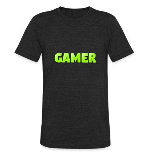 Gamer Neon Green Gaming Logo Design - Unisex Tri-Blend T-Shirt