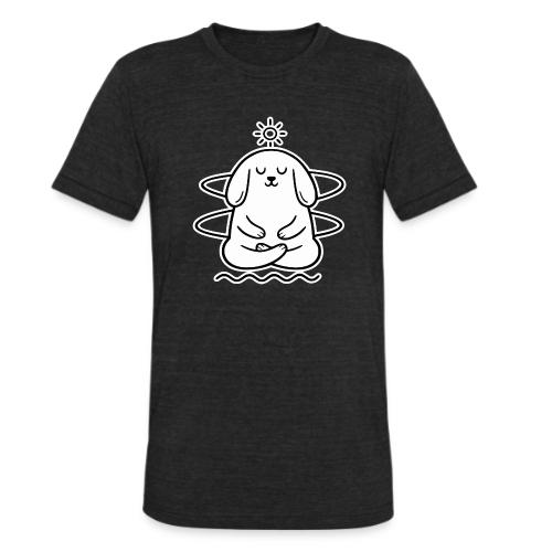 Cute Meditating Bunny Zen Yoga Animal - Unisex Tri-Blend T-Shirt