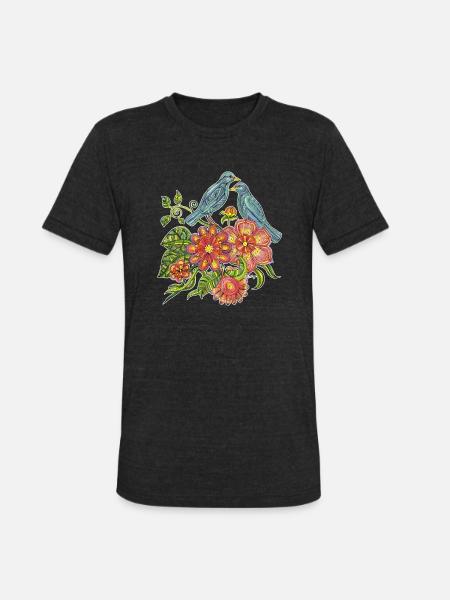 Fly Away With Me - Unisex Tri-Blend T-Shirt - heather black