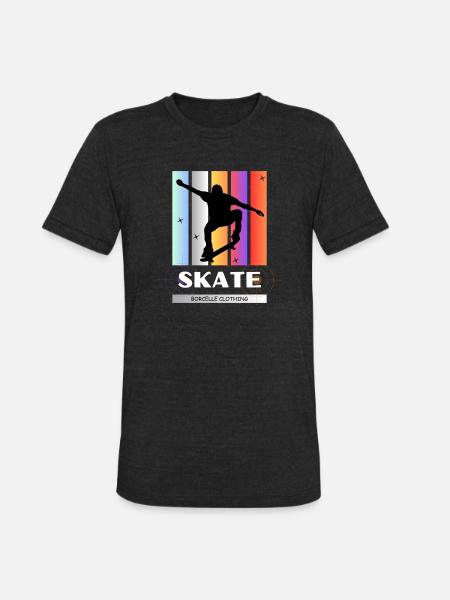 Skate Artistry Apparel - Unisex Tri-Blend T-Shirt - heather black