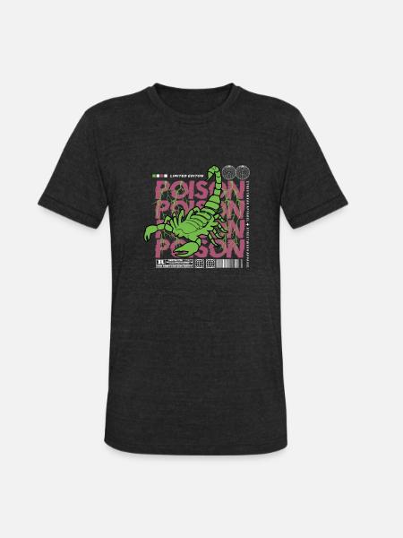 Poison - Unisex Tri-Blend T-Shirt - heather black