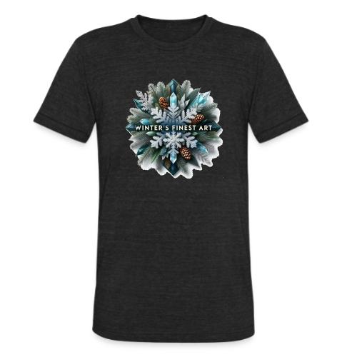 Intricate Frozen Evergreen T-Shirt - Unisex Tri-Blend T-Shirt