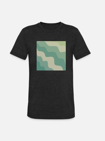 Camo Waves retro - Unisex Tri-Blend T-Shirt - heather black