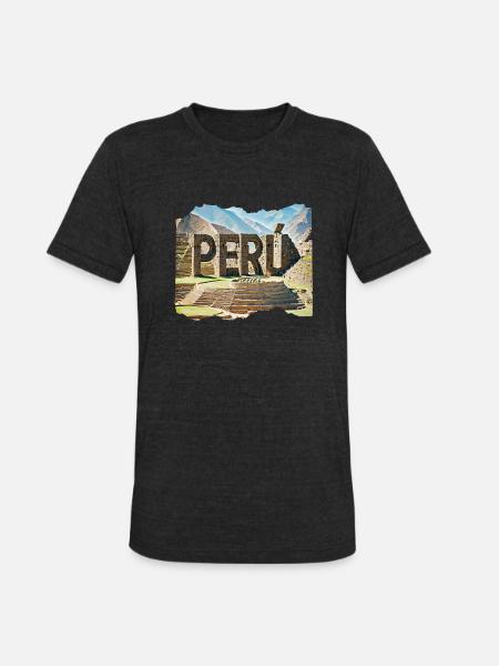 PERU 24 24 - Unisex Tri-Blend T-Shirt - heather black