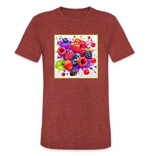 Berry Splash Mix Art - Unisex Tri-Blend T-Shirt