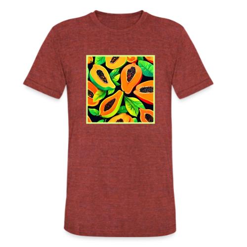 Tropical Papaya Paradise - Unisex Tri-Blend T-Shirt