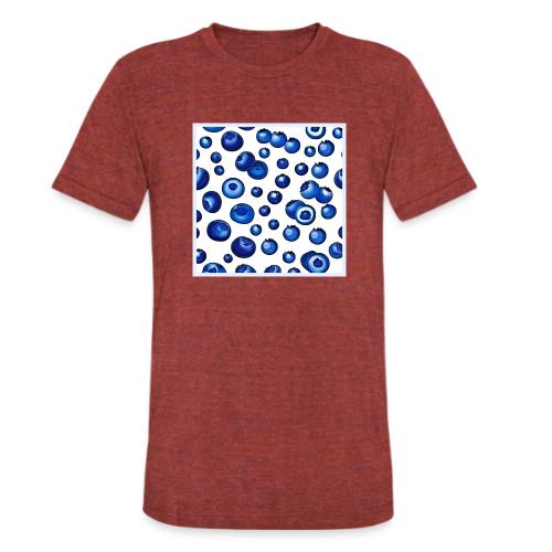 Fresh Blueberry Pattern - Unisex Tri-Blend T-Shirt