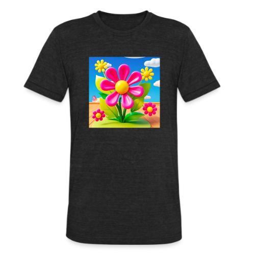 Pink Floral Peace | Sky & Nature Design - Unisex Tri-Blend T-Shirt