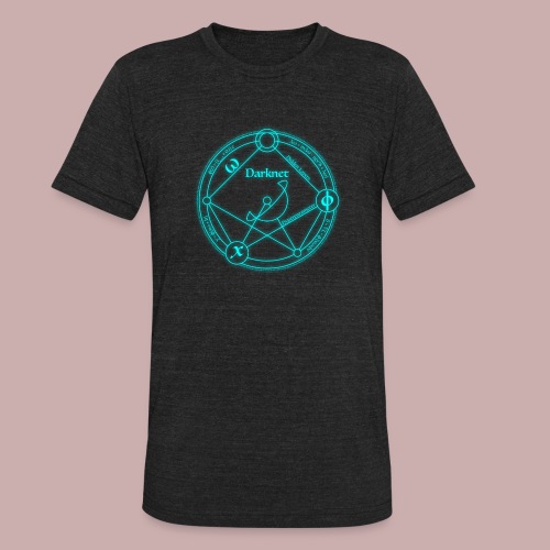 darknet logo cyan - Unisex Tri-Blend T-Shirt