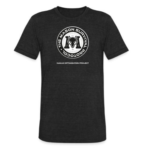 MasonSurvival Protocol White Text - Unisex Tri-Blend T-Shirt