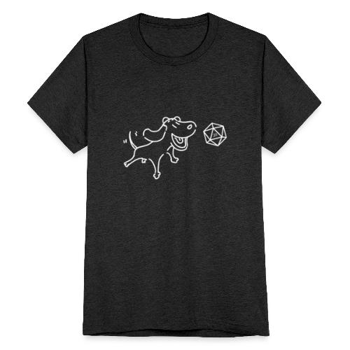 Cute Dog with D20 Dice - Unisex Tri-Blend T-Shirt