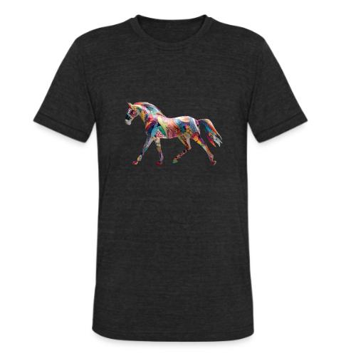 Colorful Abstract Horse Art Design - Unisex Tri-Blend T-Shirt