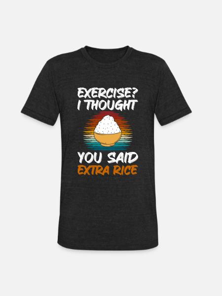 Menu Meal Drinks - Unisex Tri-Blend T-Shirt - heather black