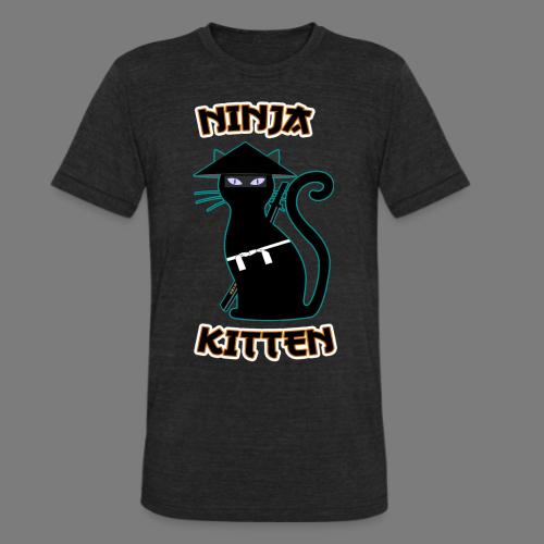 Ninja cat samurai kitten Assassin kitty Meow - Unisex Tri-Blend T-Shirt