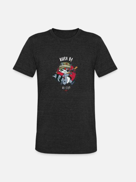 CS Pun - Rush B - Unisex Tri-Blend T-Shirt - heather black