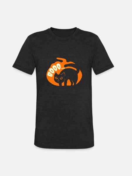 Cat Funny - Unisex Tri-Blend T-Shirt - heather black