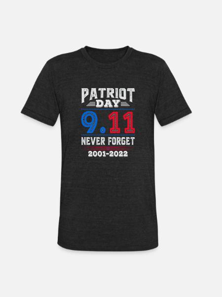 9/11 memorial - Unisex Tri-Blend T-Shirt - heather black