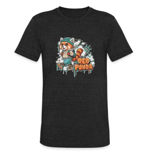 Red Panda Street Graffiti Vibes - Unisex Tri-Blend T-Shirt
