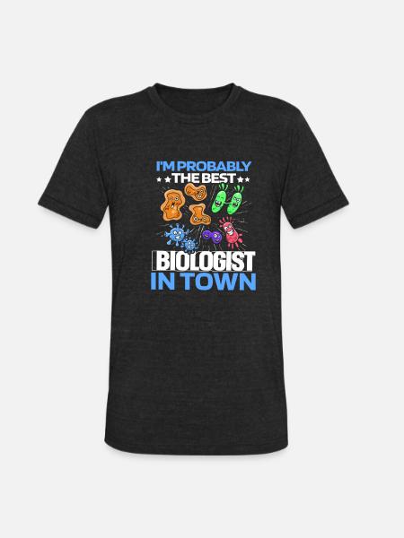 Biology Biologist Cells - Unisex Tri-Blend T-Shirt - heather black