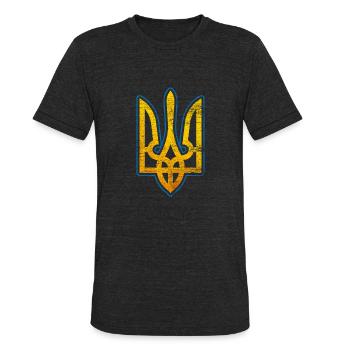 Ukraine - Unisex Tri-Blend T-Shirt - heather black - Front - Brady (186cm)